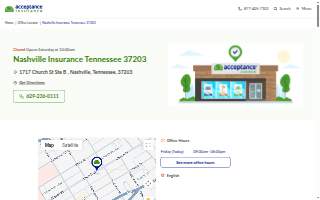 Acceptance Insurance of Nashville website