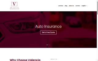 Valencia Insurance website
