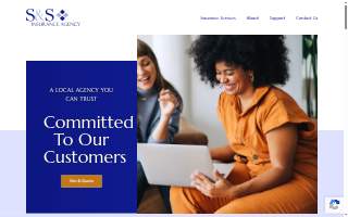 S&S Insurance Agency website
