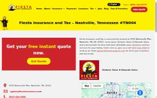 Fiesta Auto Insurance & Tax Service of Nashville website