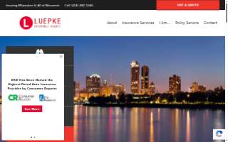 Luepke Insurance Agency website