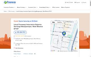 Freeway Insurance of Albuquerque website