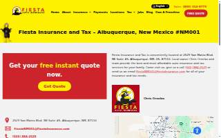 Fiesta Auto Insurance & Tax Service of Albuquerque website