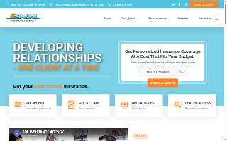 SOL Insurance Agency of Miami website