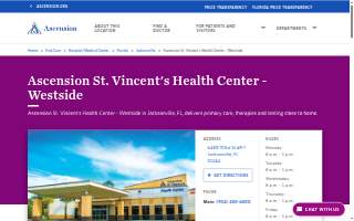 Ascension St. Vincent's Health Center - Westside website
