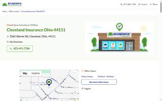 Acceptance Insurance of Cleveland website