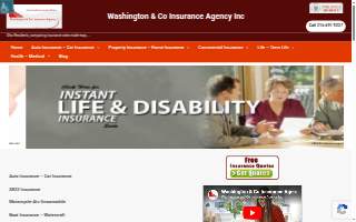 Washington & Co Insurance Agency website