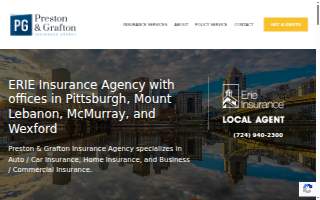 Preston & Grafton Insurance Agency website