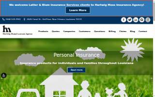Hartwig Moss Insurance Agency website