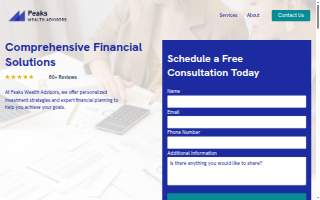 Peaks Wealth Advisors website