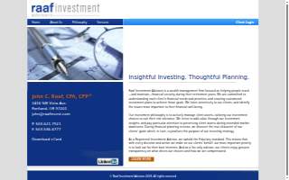 Raaf Investment Advisors website