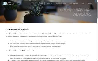 Crow Financial Advisors website