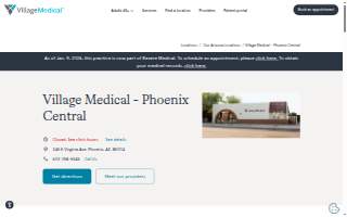 Village Medical - Phoenix Central website