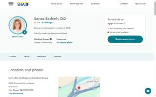Sanas Sadrieh, DO - Metro Family Physicians Medical Group website