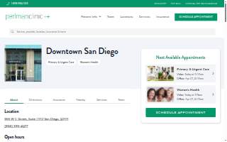Perlman Clinic Downtown San Diego website