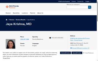 Jaya Krishna, MD website