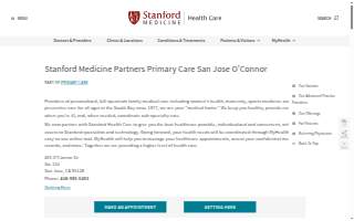 Stanford Medicine Partners Primary Care San Jose O'Connor website