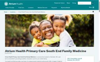 Atrium Health Primary Care South End Family Medicine website