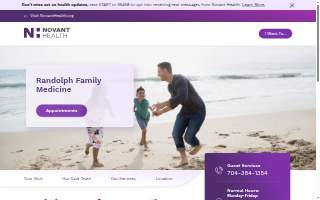 Novant Health Randolph Family Medicine website