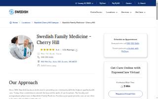 Swedish Family Medicine - Cherry Hill website