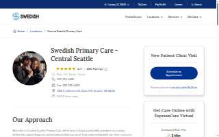 Swedish Primary Care - Central Seattle website
