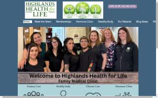 Highlands Health For Life website