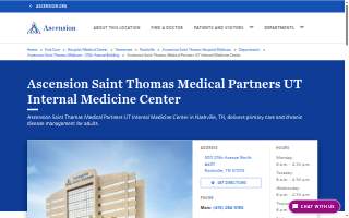 Ascension Saint Thomas Medical Partners UT Internal Medicine Center website