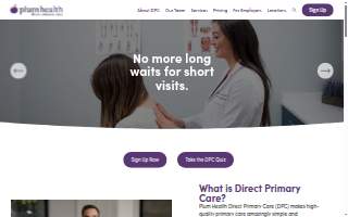 Plum Health Direct Primary Care website