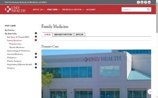 UNLV Health Family Medicine Clinic website