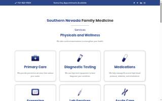 Southern Nevada Family Medicine website