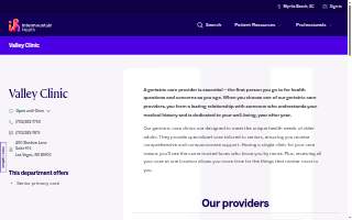 Intermountain Health Valley Clinic website