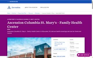 Ascension Columbia St. Mary's - Family Health Center website