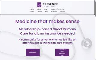 Presence Primary Care website