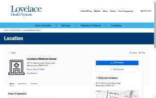 Lovelace Medical Center website