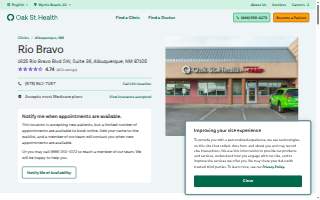 Oak Street Health Rio Bravo Primary Care Clinic website