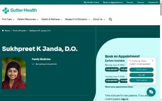 Sukhpreet K Janda, D.O. website