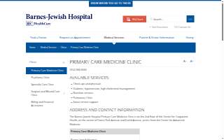 Barnes Medical Clinic St Louis website