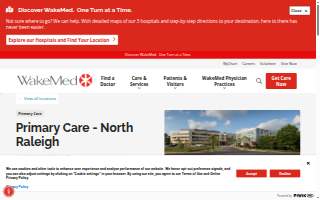 WakeMed Primary Care - North Raleigh website