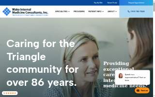 Wake Internal Medicine Consultants, Inc. website