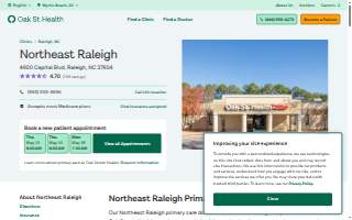 Oak Street Health Northeast Raleigh Primary Care Clinic website