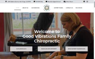 Good Vibrations Family Chiropractic & Massage in San Diego website