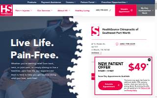 HealthSource Chiropractic of Southwest Fort Worth website