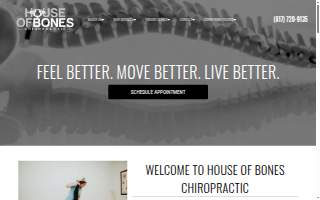 House of Bones Chiropractic website