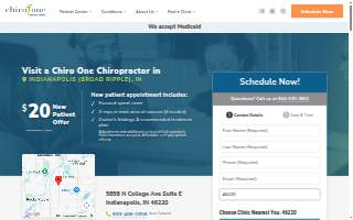 Chiro One Chiropractic & Wellness Center of Broad Ripple website