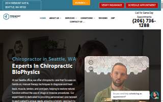 Fremont Spine + Wellness website