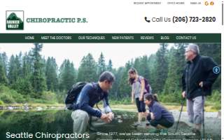 Rainier Valley Chiropractic website