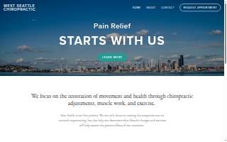 West Seattle Chiropractic Clinic website