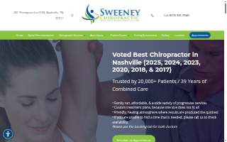 Sweeney Chiropractic website