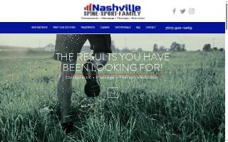 Nashville Spine and Sport Chiropractic Center website