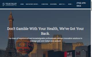 Vegas Valley Chiropractic website